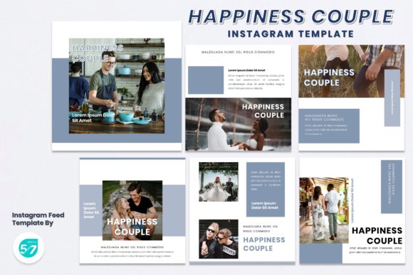 Crafting Authentic Connections: The Instagram Feed Template-Happiness Couple