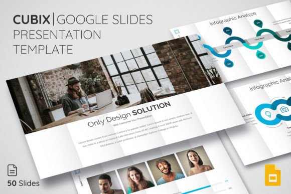 CUBIX Google Slide Presentation Template: Save Time, Save Money, Growth & Success