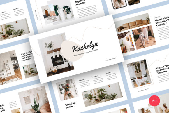 Elevate Your Brand with Rachelyn's Sleek PowerPoint Template