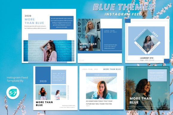 Elevate Your Grid: A Guide to the Instagram Feed Template - Blue Theme
