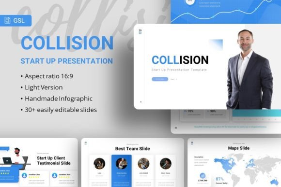 Google Slides - Collision: A Bold Start Up Template for Modern Brands