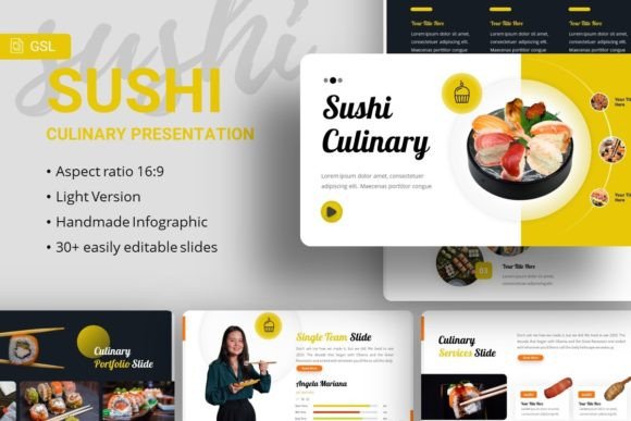 Google Slides - Sushi: A Modern Template for Visual Storytelling