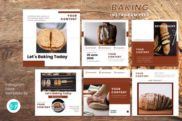 Instagram Feed Template - Baking: A Designer's Guide