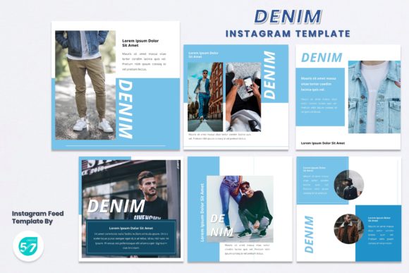 Instagram Feed Template - DENIM: A Designer's Perspective