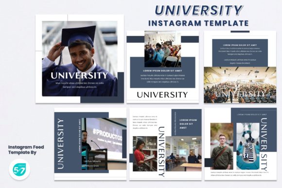Instagram Feed Template - University: Craft a Cohesive Campus Vibe