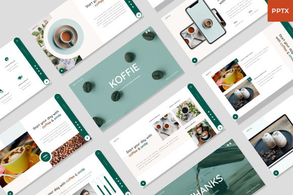 Koffie - Coffee PowerPoint Template for Modern Branding