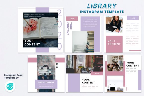 Master Your Instagram Aesthetic with the Instagram Feed Template - Library