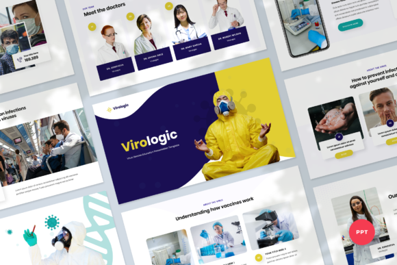 Modern Virus Education PowerPoint Template for Clear Communication
