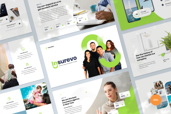 Streamline Your Next Pitch with the Insurevo Insurance Agency Google Slides Template